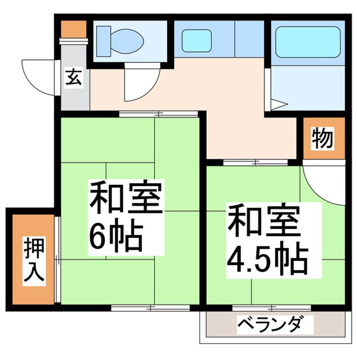 ウエダアパートの間取り