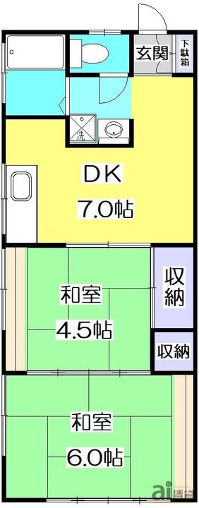 東京都練馬区高松4(アパート)の賃貸物件の間取り