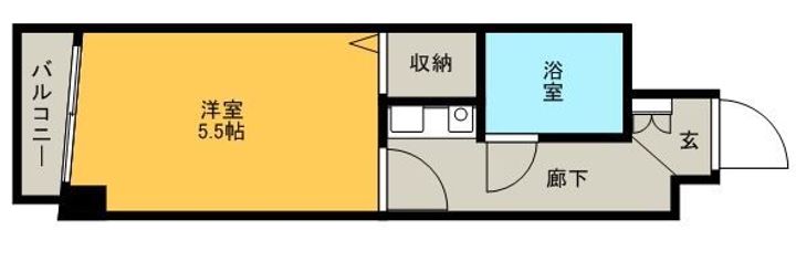 福岡県福岡市中央区大手門3(マンション)の賃貸物件の間取り