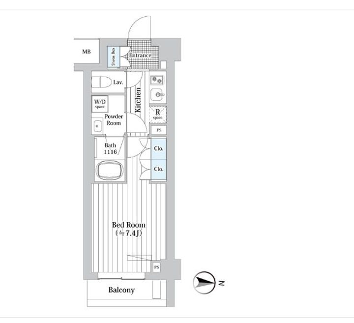 プレール・ドゥーク新宿Westの間取り