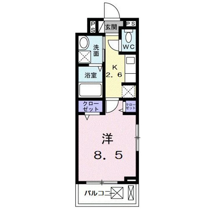 神奈川県相模原市中央区矢部1(アパート)の賃貸物件の間取り