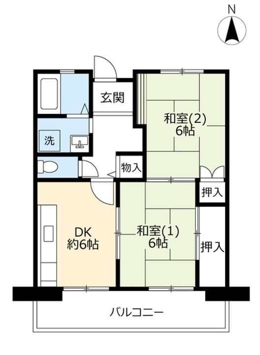 URアルビス池田の間取り
