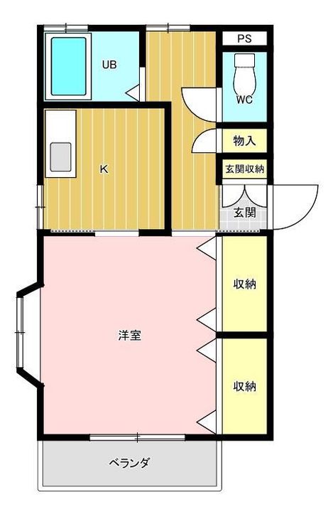 ファミール北上第二 A棟の間取り