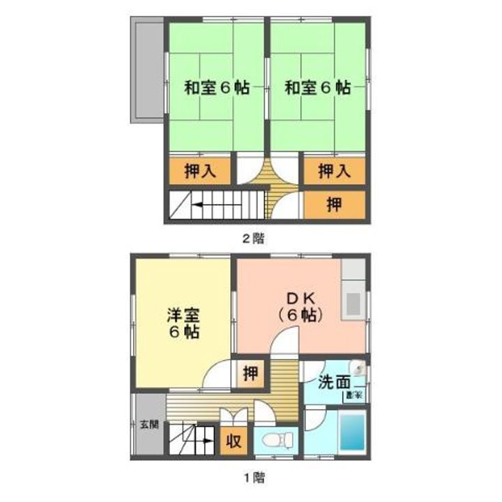 愛媛県宇和島市川内(一戸建)の賃貸物件の間取り