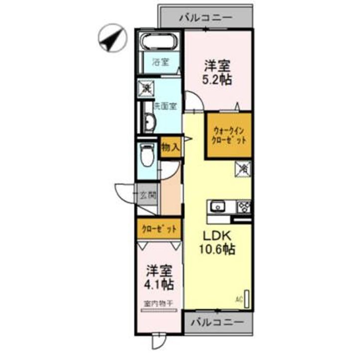 大阪府岸和田市池尻町(アパート)の賃貸物件の間取り