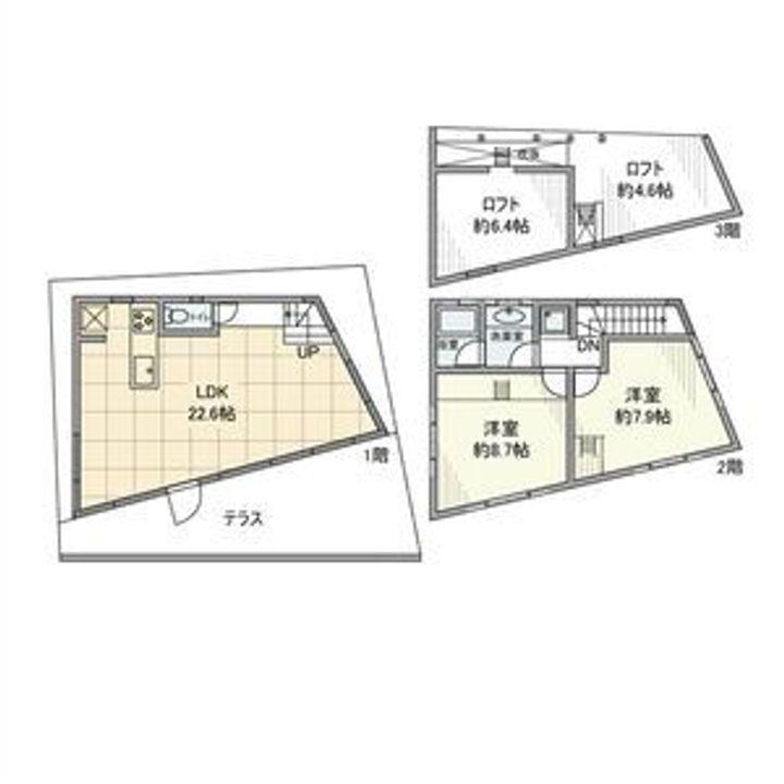東京都大田区鵜の木1(一戸建)の賃貸物件の間取り