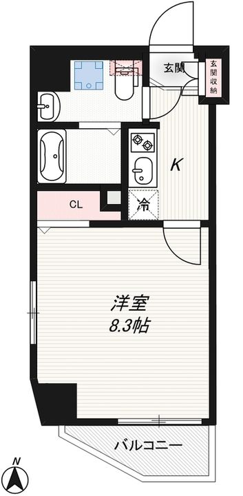 東京都墨田区緑3(マンション)の賃貸物件の間取り