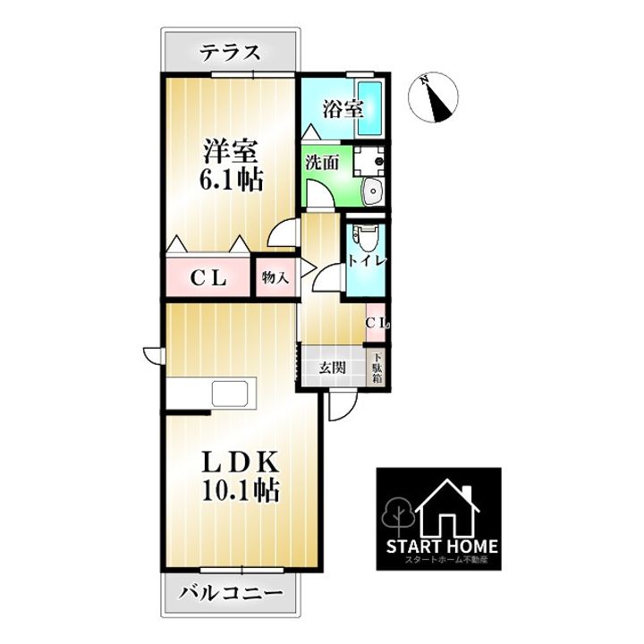 徳島県徳島市北矢三町3(アパート)の賃貸物件の間取り