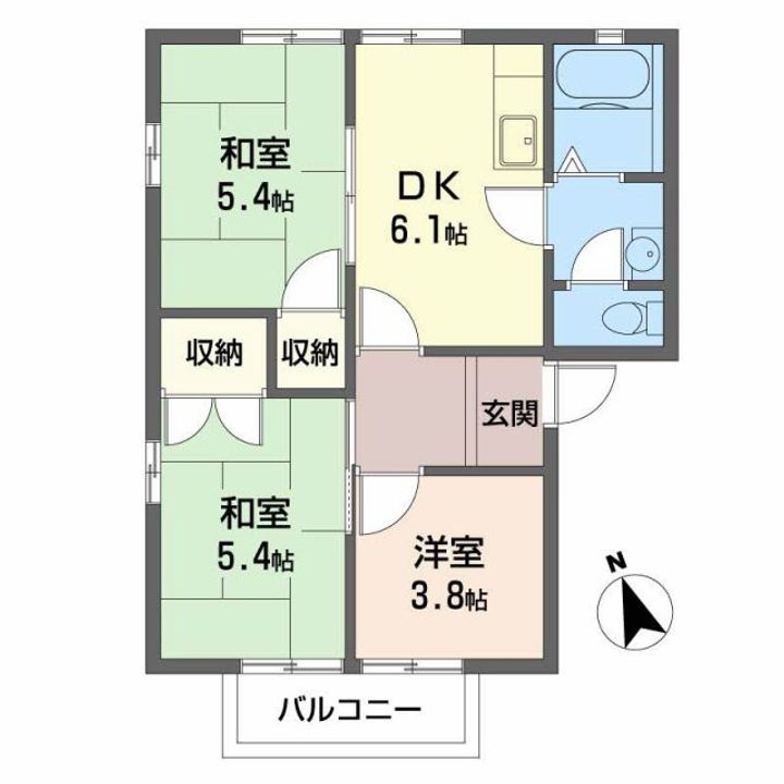 ディアスくすみIIIの間取り