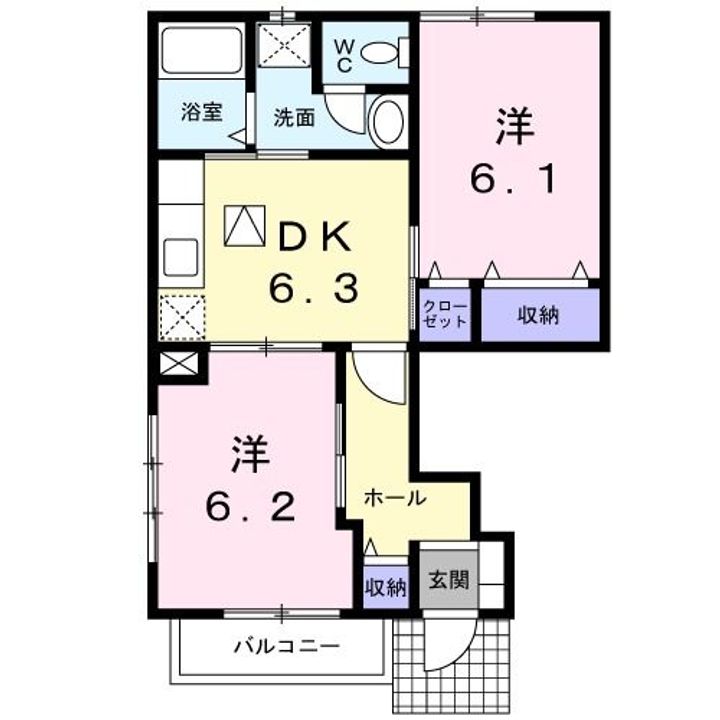茨城県日立市千石町4(アパート)の賃貸物件の間取り