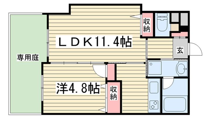 京都府京都市中京区大津町(マンション)の賃貸物件の間取り