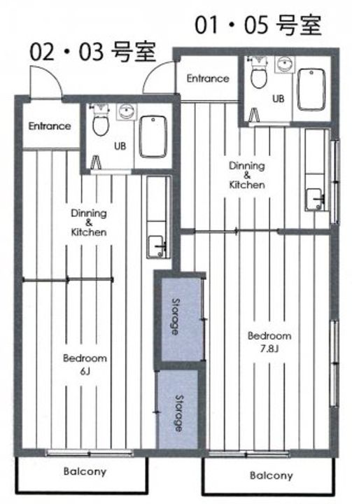 埼玉県東松山市元宿1(アパート)の賃貸物件の間取り