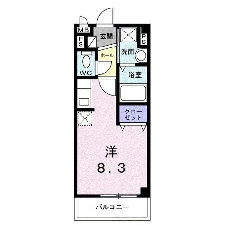 栃木県小山市若木町1(アパート)の賃貸物件の間取り