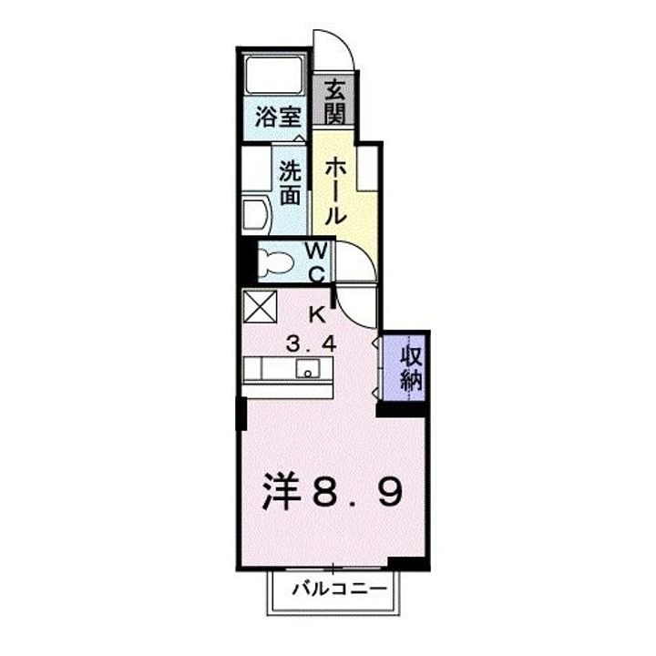 大阪府河内長野市松ケ丘中町(アパート)の賃貸物件の間取り