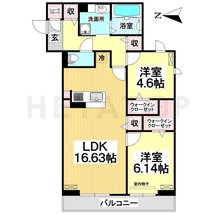 愛知県名古屋市昭和区荒田町4(アパート)の賃貸物件の間取り