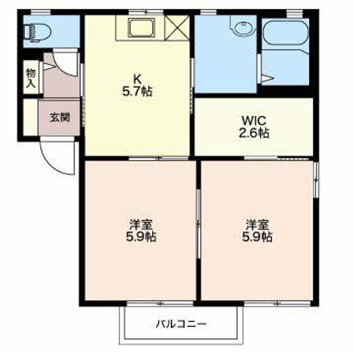 ベル セゾン Aの間取り