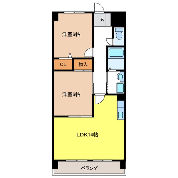メゾンドフォンテーヌの間取り