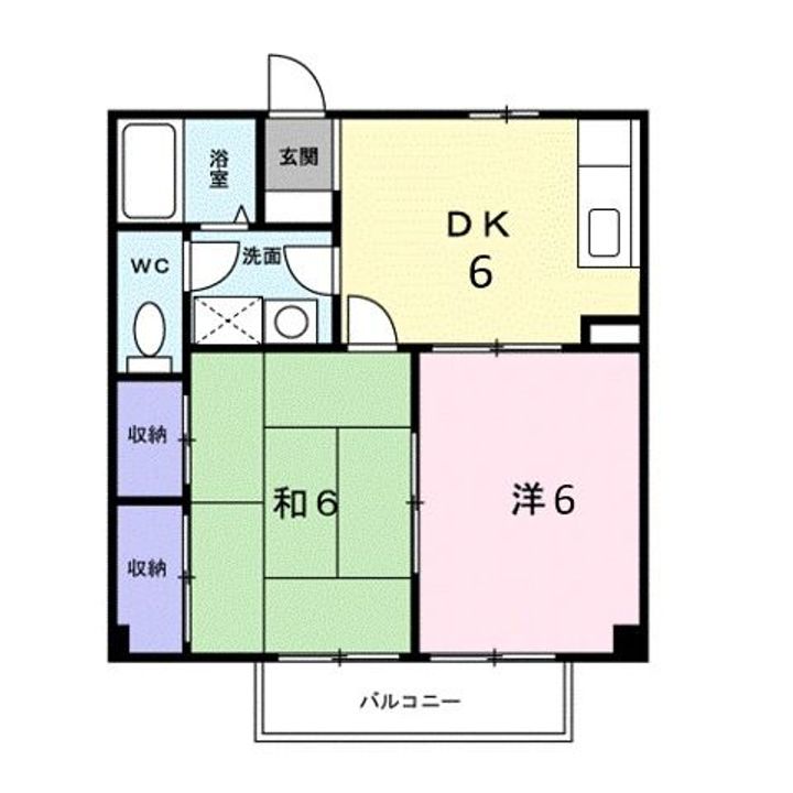 広島県福山市引野町2(アパート)の賃貸物件の間取り