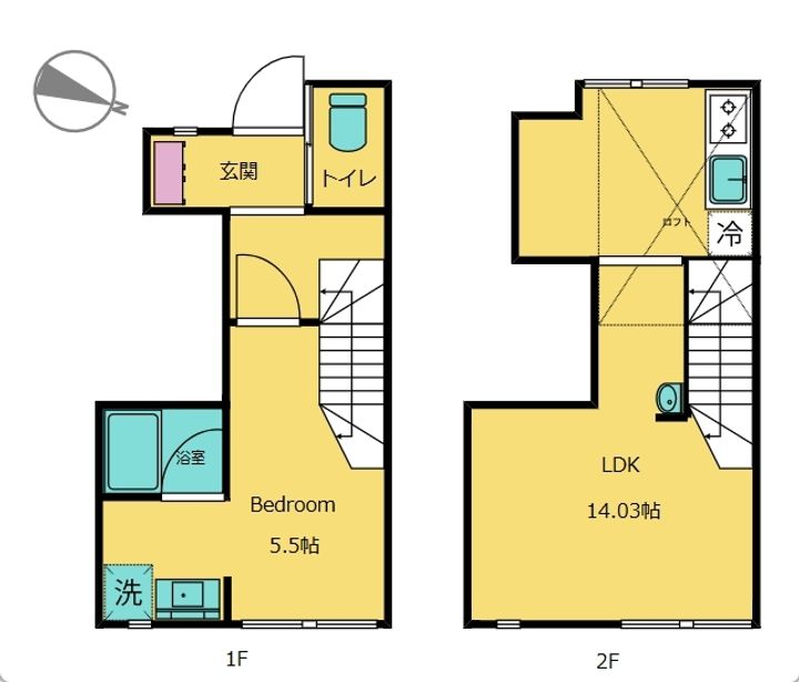 神奈川県逗子市新宿4(一戸建)の賃貸物件の間取り