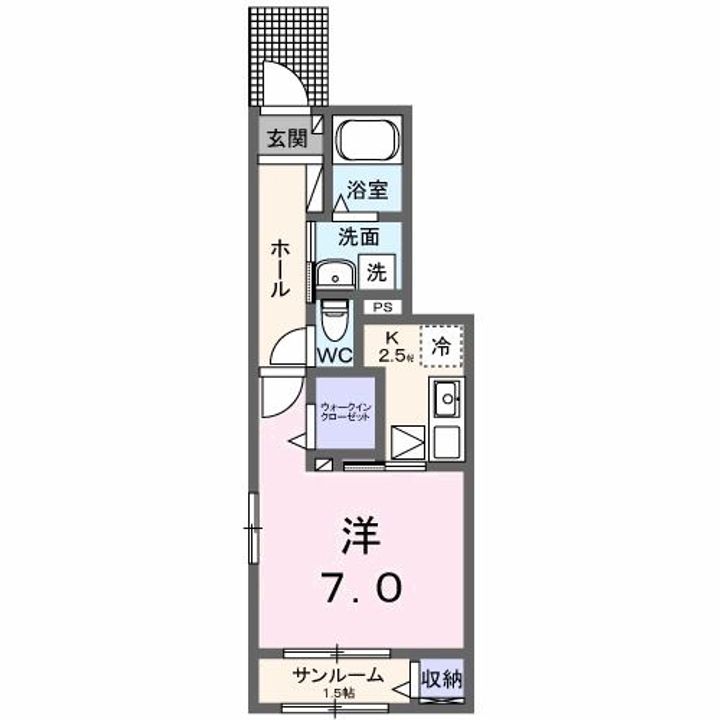 群馬県前橋市文京町1(アパート)の賃貸物件の間取り