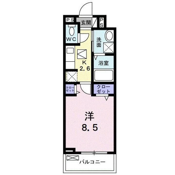 神奈川県相模原市中央区矢部1(アパート)の賃貸物件の間取り