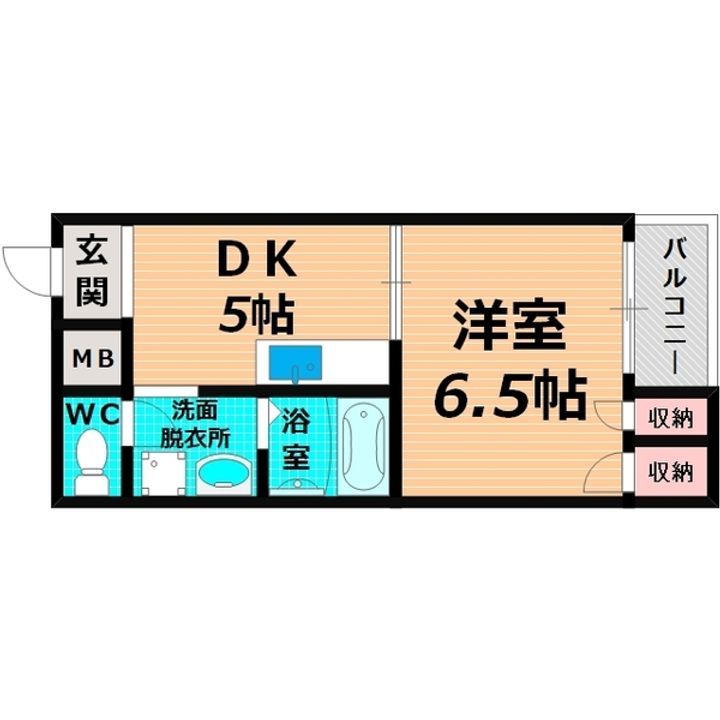 大阪府大阪市鶴見区安田3(マンション)の賃貸物件の間取り