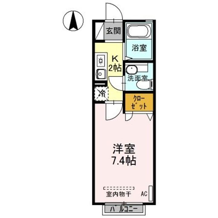 埼玉県三郷市中央2(アパート)の賃貸物件の間取り