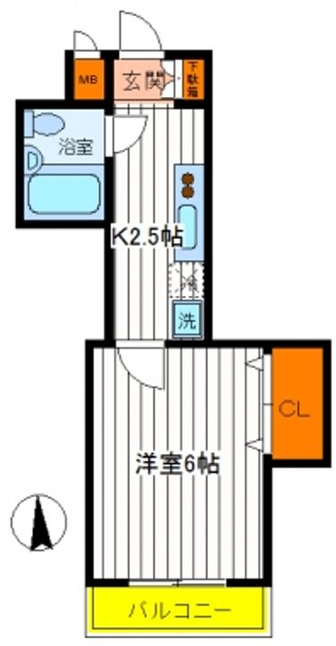 東京都立川市羽衣町1(マンション)の賃貸物件の間取り