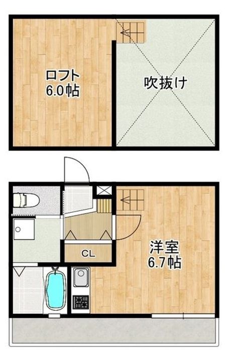 MODERN 西山Aの間取り