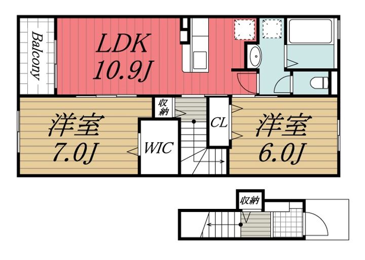千葉県印西市草深(アパート)の賃貸物件の間取り