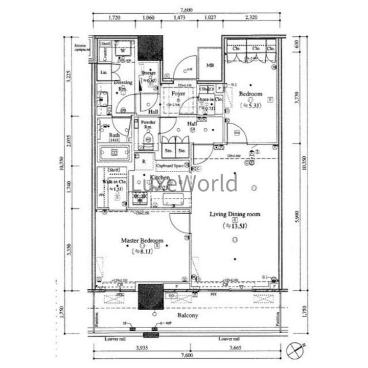 ザ・タワー横浜北仲の間取り