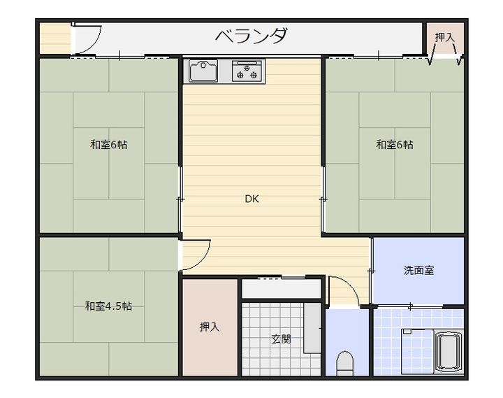 生駒コーポの間取り