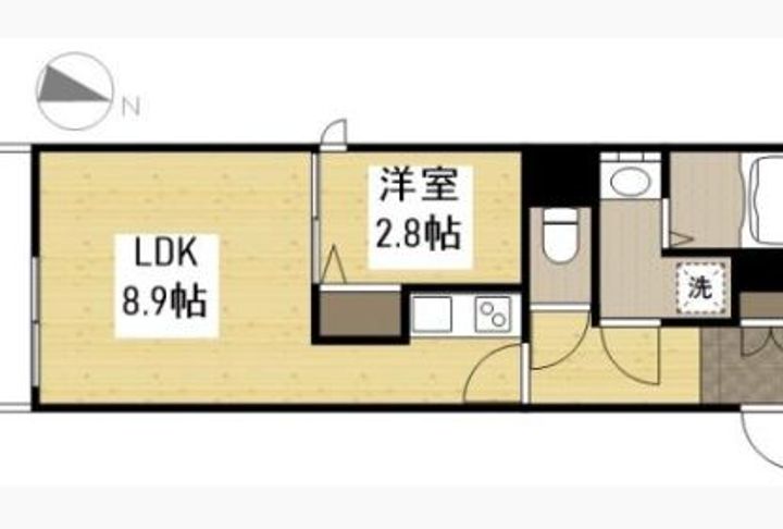 広島県福山市三吉町3(マンション)の賃貸物件の間取り