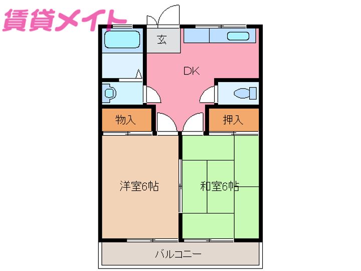 コーポ東野の間取り