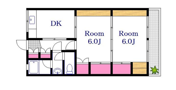 広島県広島市中区白島中町(マンション)の賃貸物件の間取り