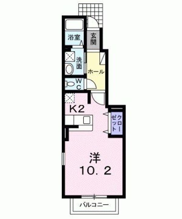 福岡県北九州市小倉南区横代北町2(アパート)の賃貸物件の間取り