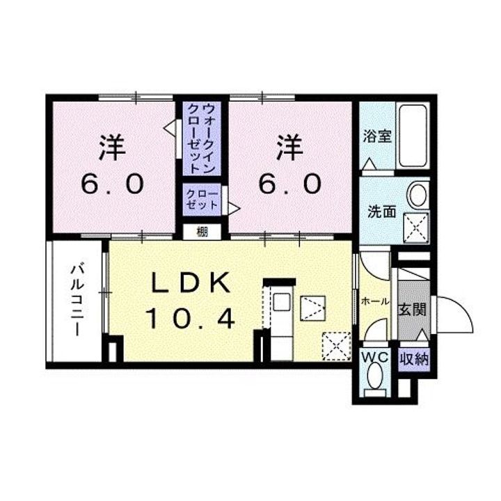 大阪府堺市堺区向陵東町2(アパート)の賃貸物件の間取り