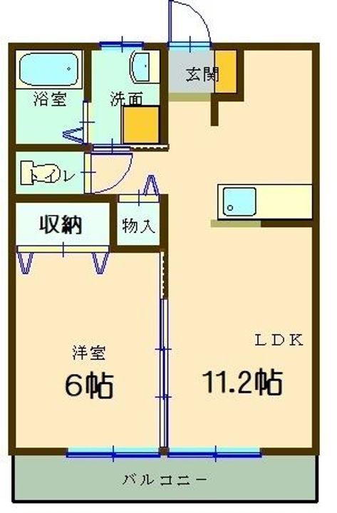 群馬県みどり市笠懸町鹿(アパート)の賃貸物件の間取り