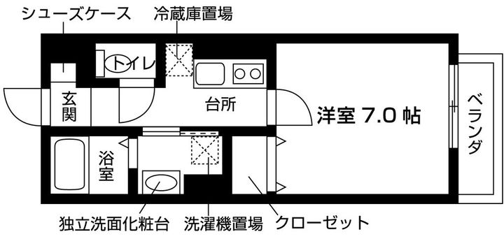 京都府京都市北区上賀茂舟着町(アパート)の賃貸物件の間取り