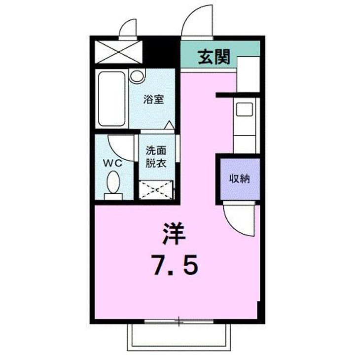 埼玉県入間郡毛呂山町大字下川原(アパート)の賃貸物件の間取り