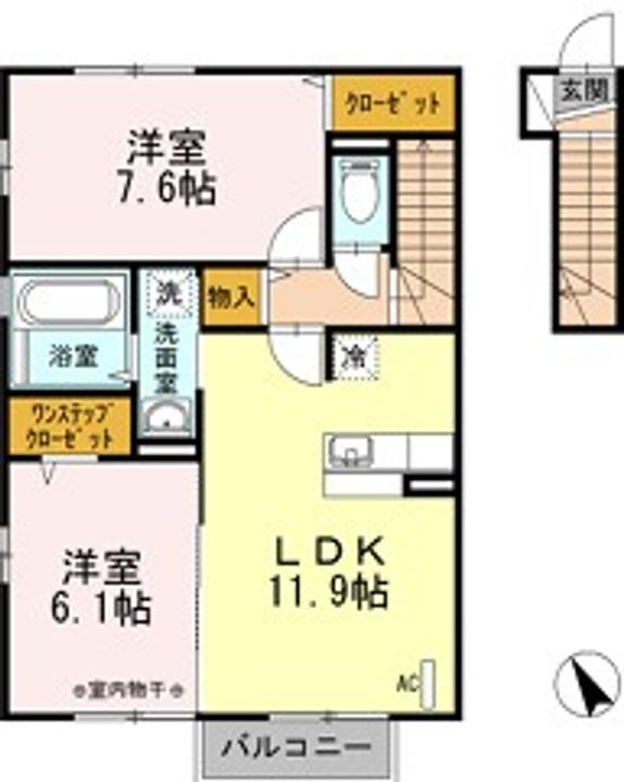 メゾン高千穂Bの間取り
