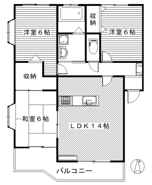 セゾンハイツDの間取り