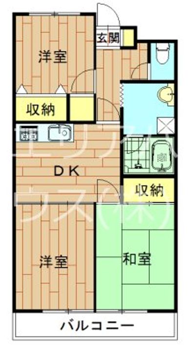 神奈川県川崎市中原区下小田中2(マンション)の賃貸物件の間取り