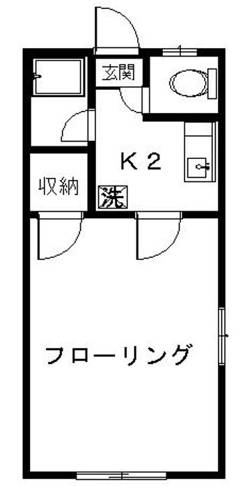 コーポイチエAの間取り