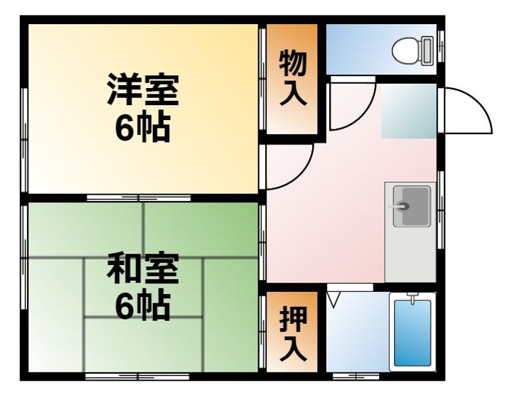 千葉県いすみ市岬町中原(アパート)の賃貸物件の間取り