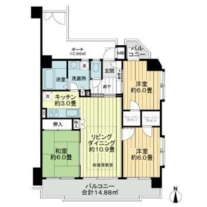 川口元郷サニーコートの間取り
