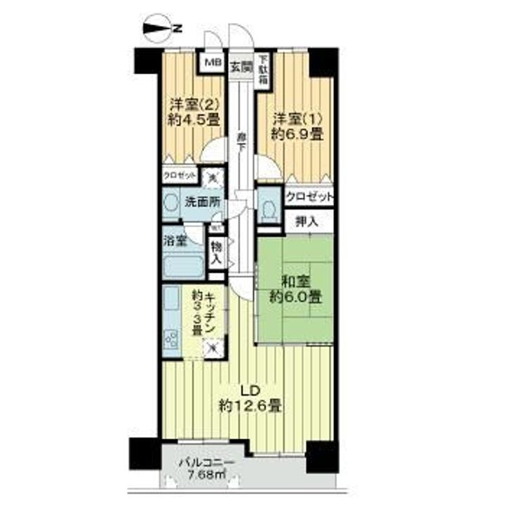 エトワール泉中央の間取り