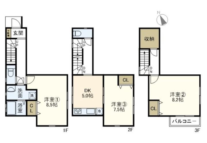 神奈川県横浜市戸塚区吉田町(一戸建)の賃貸物件の間取り