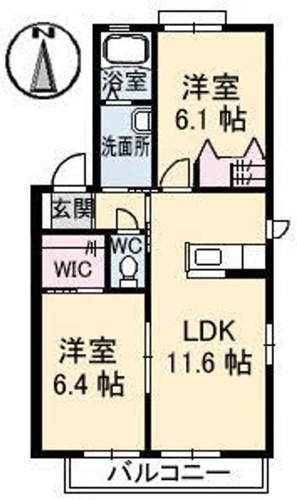シャーメゾンさくら B棟の間取り