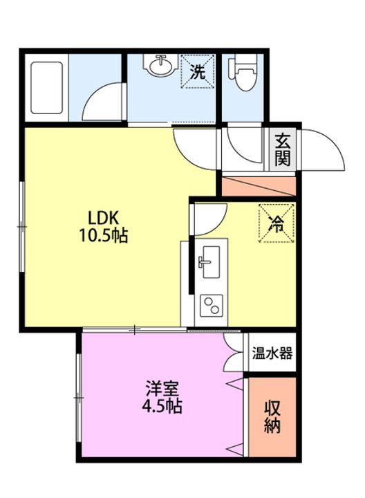 新潟県新潟市中央区米山4(マンション)の賃貸物件の間取り